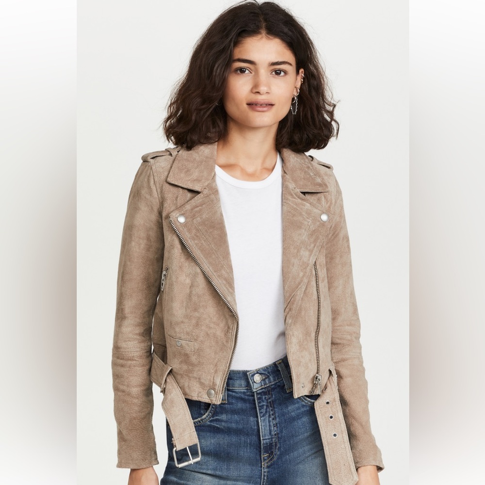 NWOT Blank NYC Suede Jacket Size S Color Sandstoner